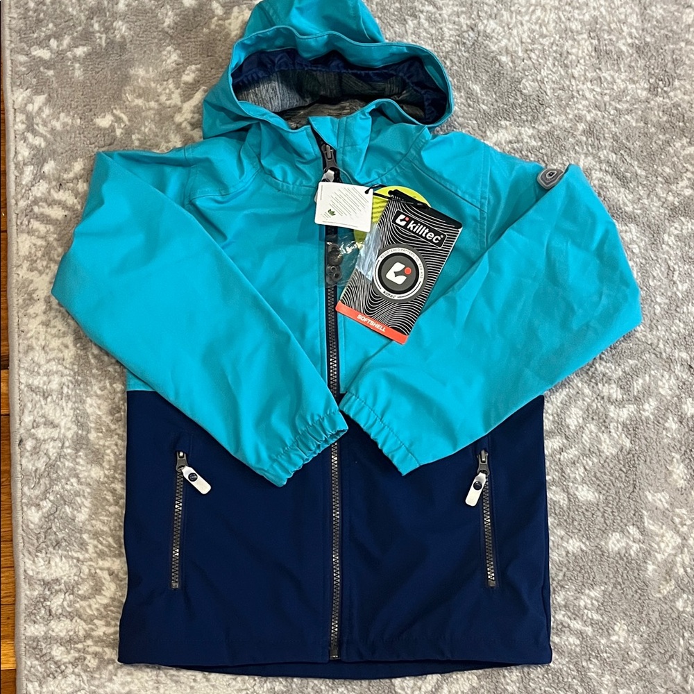 Kids Turquoise and Navy Raincoat